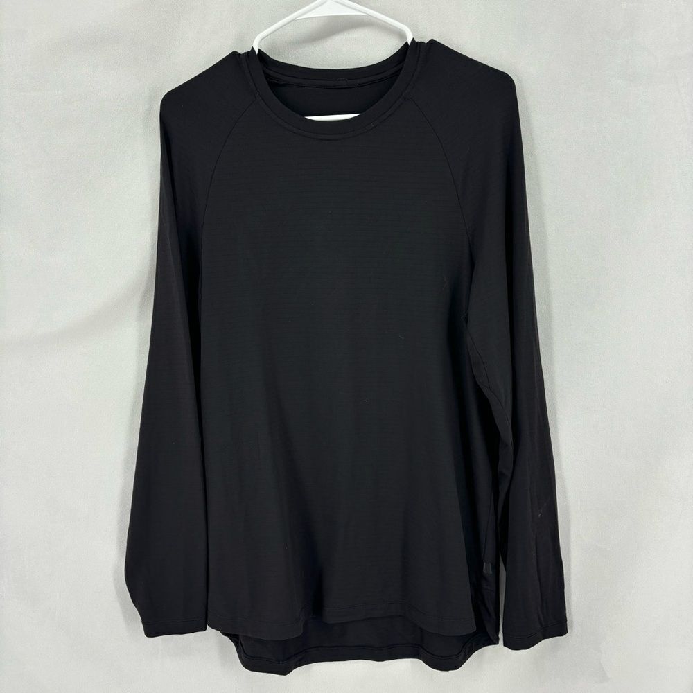 Stori Men’s Small Long Sleeve Black Performance Gym Shirt Lighweight Top